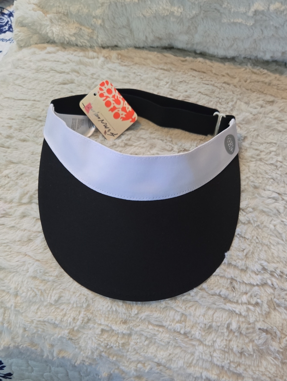 Free People Black and White Sun Visor